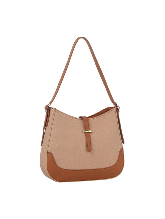 Two-Tone Hobo Shoulder Bag