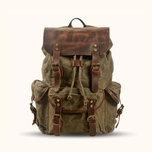 Canvas Leather Backpack