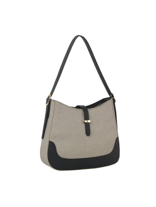 Two-Tone Hobo Shoulder Bag
